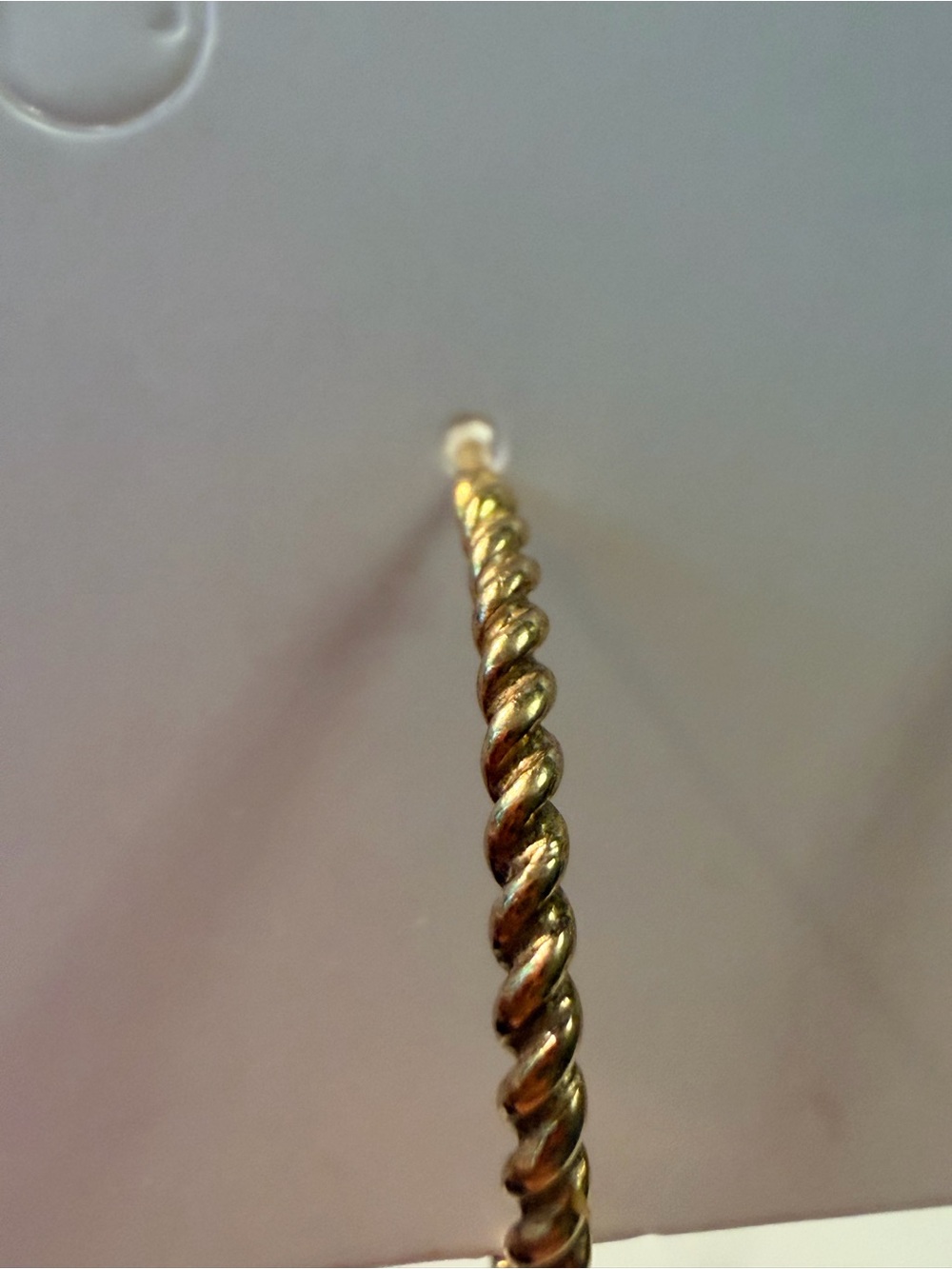 Sterling Silver Marked Gold-Tone Twisted Hoop Earrings - Women's Fashion Jewelry - Picture 2 of 8